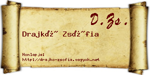 Drajkó Zsófia névjegykártya