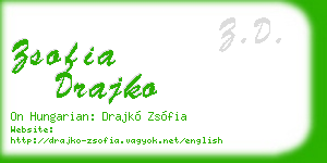 zsofia drajko business card
