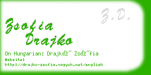 zsofia drajko business card